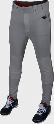 Rawlings Youth Launch Piped Pro Taper Fit Pant  - Medium - Blue Gray/Black