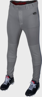 Rawlings Adult Launch Piped Pro Taper Fit Pant  - Medium - Blue Gray/Navy