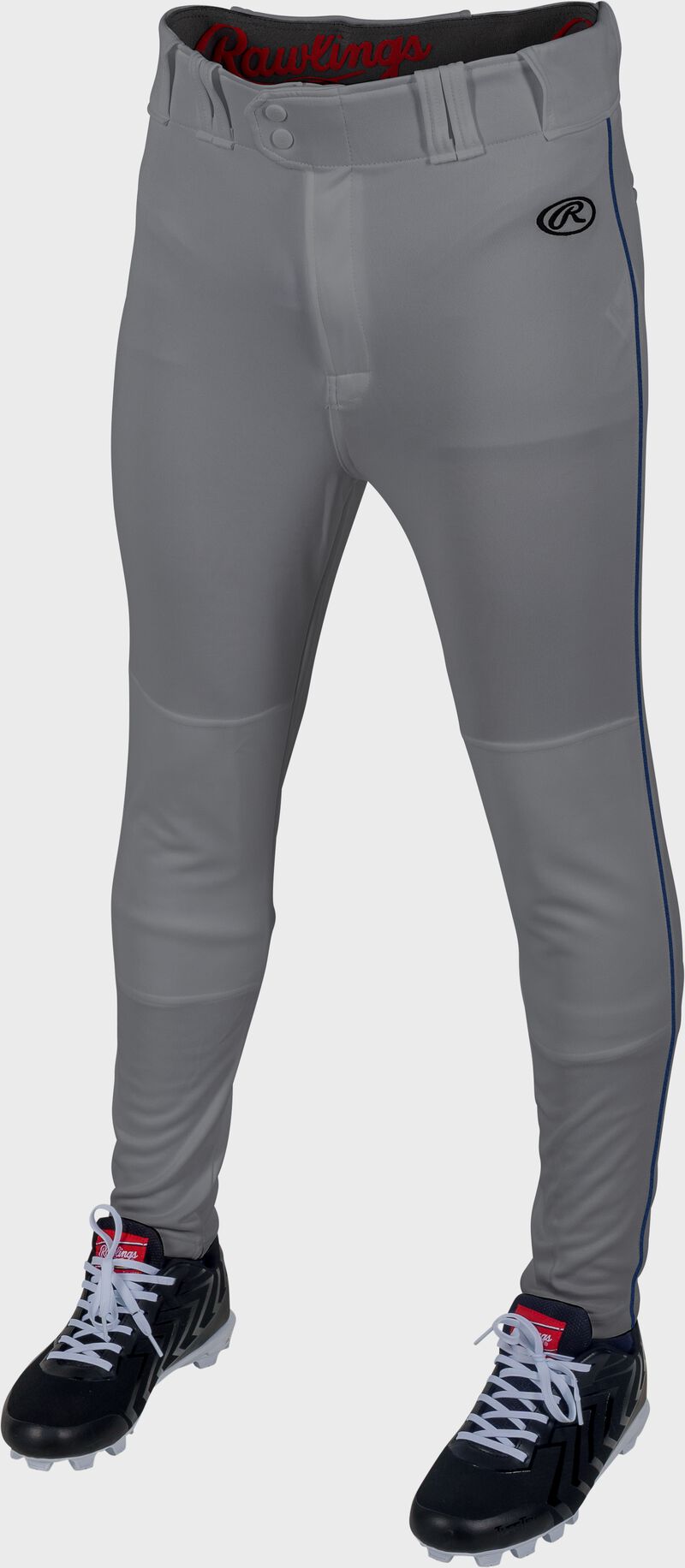 Rawlings Youth Launch Piped Pro Taper Fit Pant  - 2Xl - Blue Gray/Navy