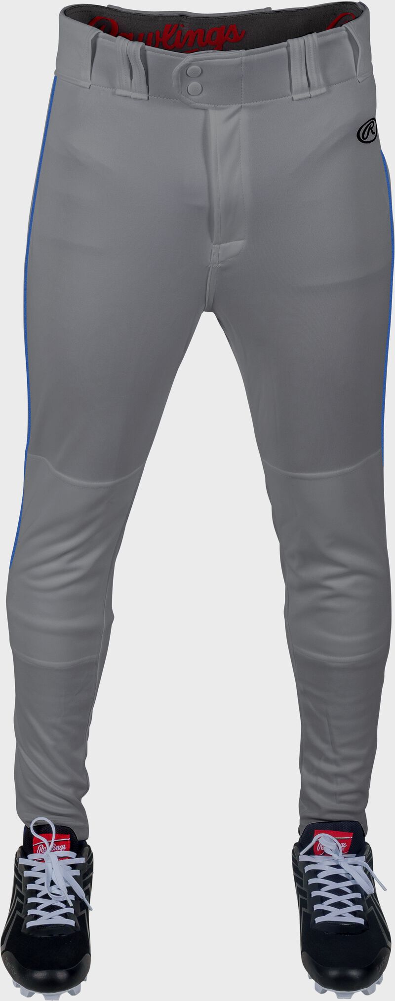Rawlings Youth Launch Piped Pro Taper Fit Pant  - Extra Large - Blue Gray/Royal