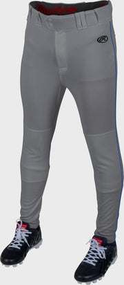 Rawlings Adult Launch Piped Pro Taper Fit Pant  - 2Xl - Blue Gray/Royal