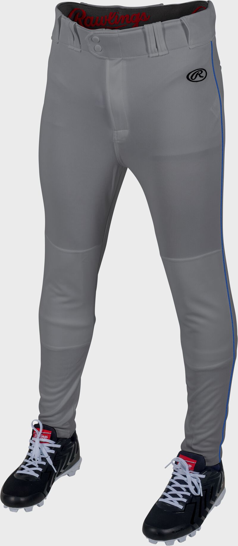 Rawlings Youth Launch Piped Pro Taper Fit Pant  - Large - Blue Gray/Royal