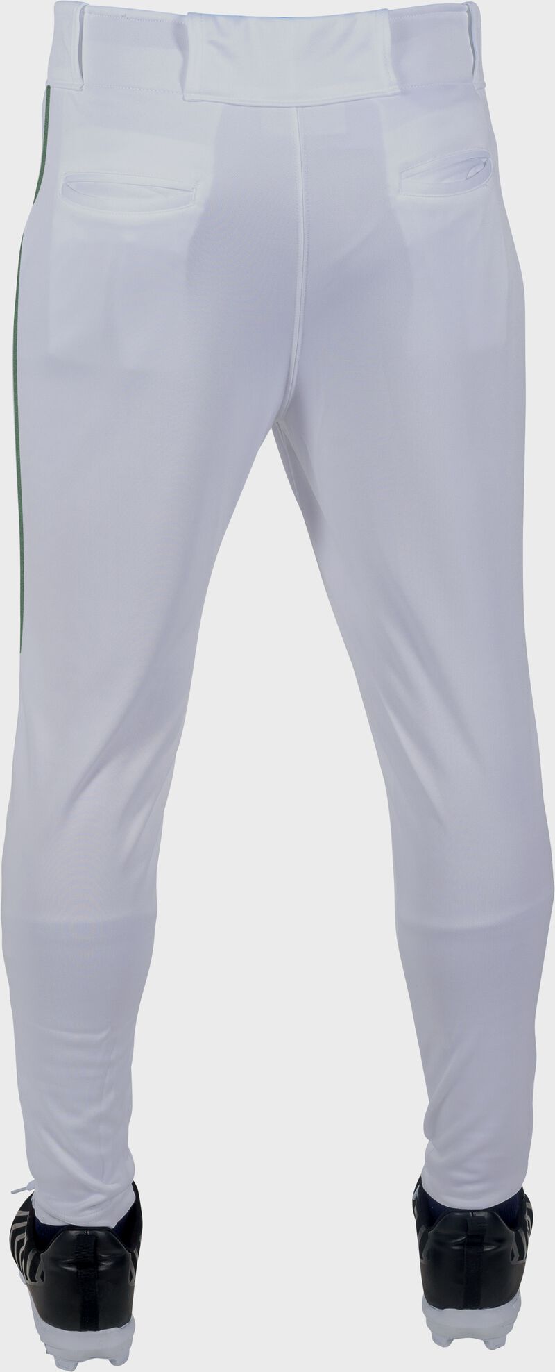 Rawlings Adult Launch Piped Pro Taper Fit Pant  - Large - White/Dark Green