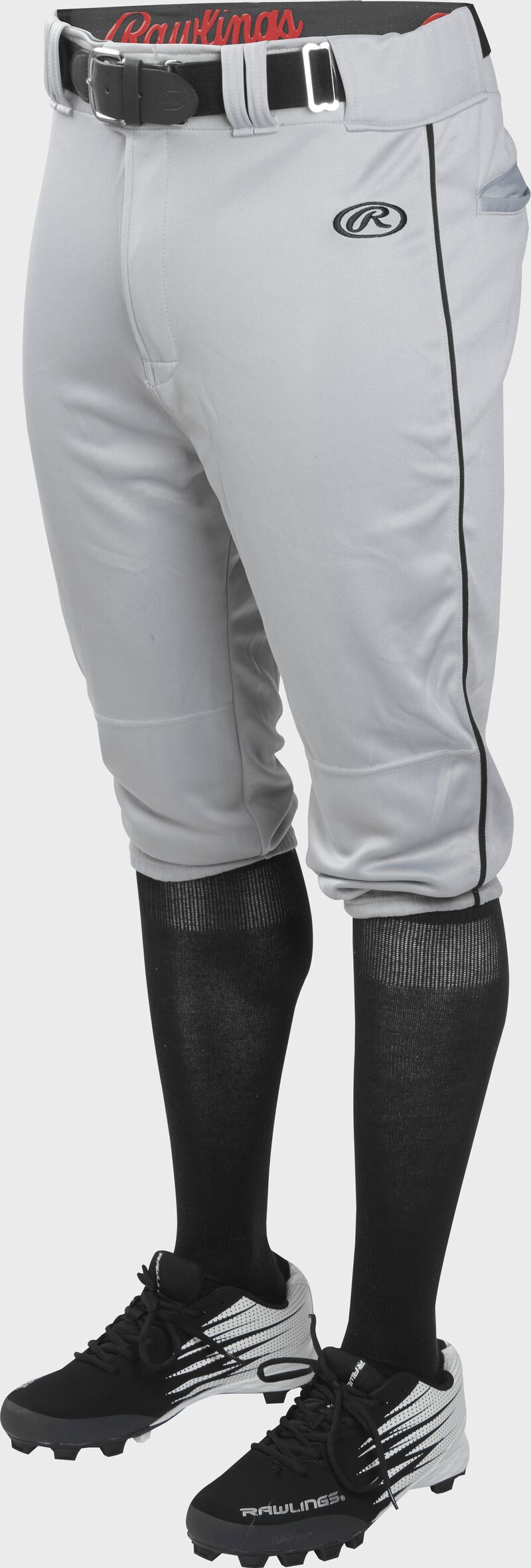 Rawlings Youth Launch Piped Knicker Pant - Medium - Blue Gray/Black