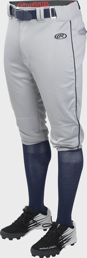 Rawlings Adult Launch Piped Knicker Pant - Large - Blue Gray/Navy