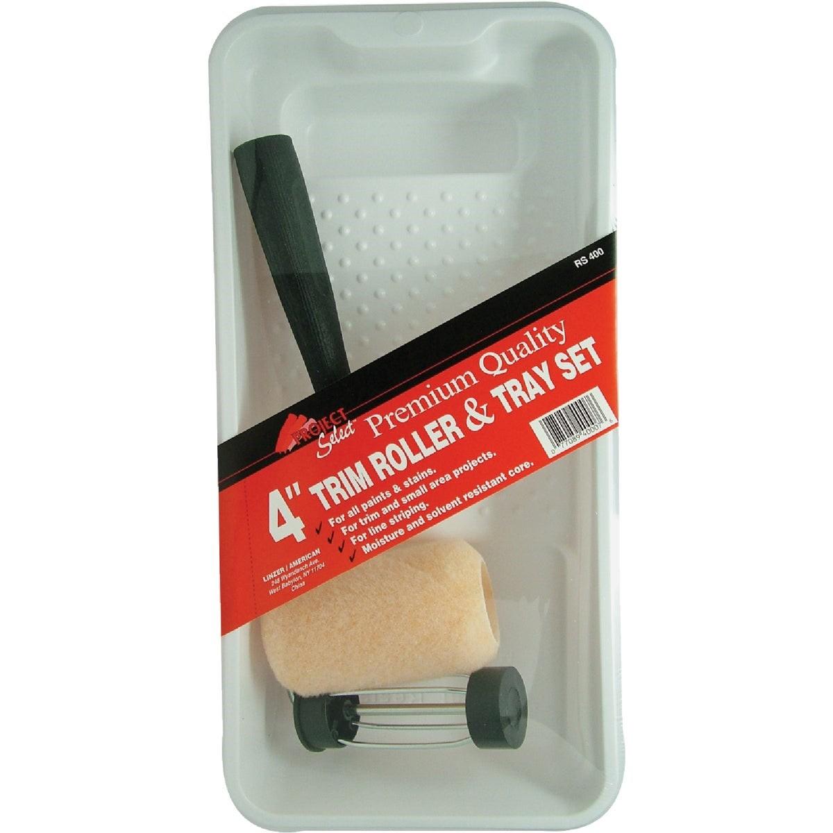 Linzer Project Select 4 In. x 3/8 In. Trim Roller & Tray Kit
