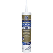 GE Advanced Silicone 2 Window & Door Sealant, White, 10.1 Oz.