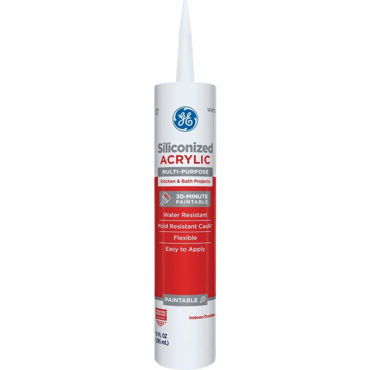 GE Ultra Seal 10.1 Oz. White Kitchen & Bath Siliconized Acrylic Latex Caulk