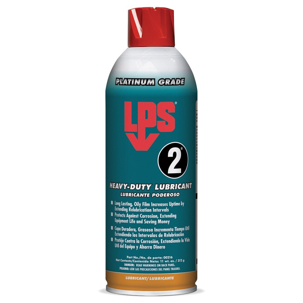 LPS 2® Heavy-Duty Lubricant, Style: Aerosol Can, Size: 16 oz - Net 11 oz, For: Locks, precision equipment and electrical devices, Packaging Qty: 1 per each - 12 per case