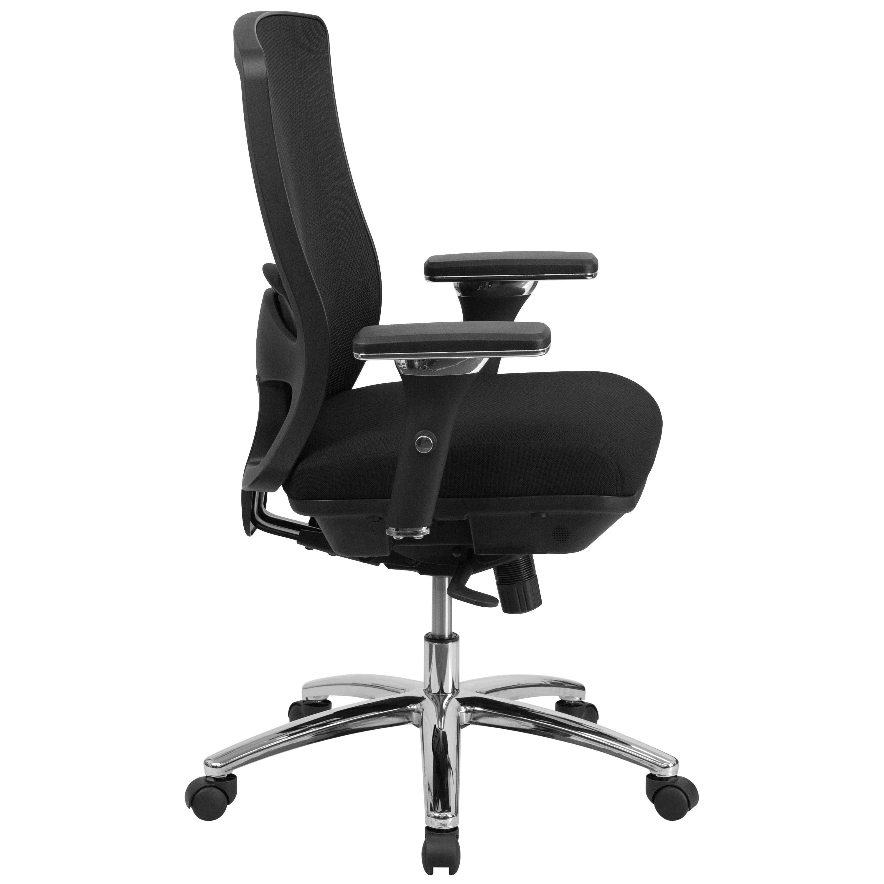 HERCULES Series 24/7 Intensive Use Big & Tall 350 lb. Rated Black Mesh Multifunction Swivel Ergonomic Office Chair