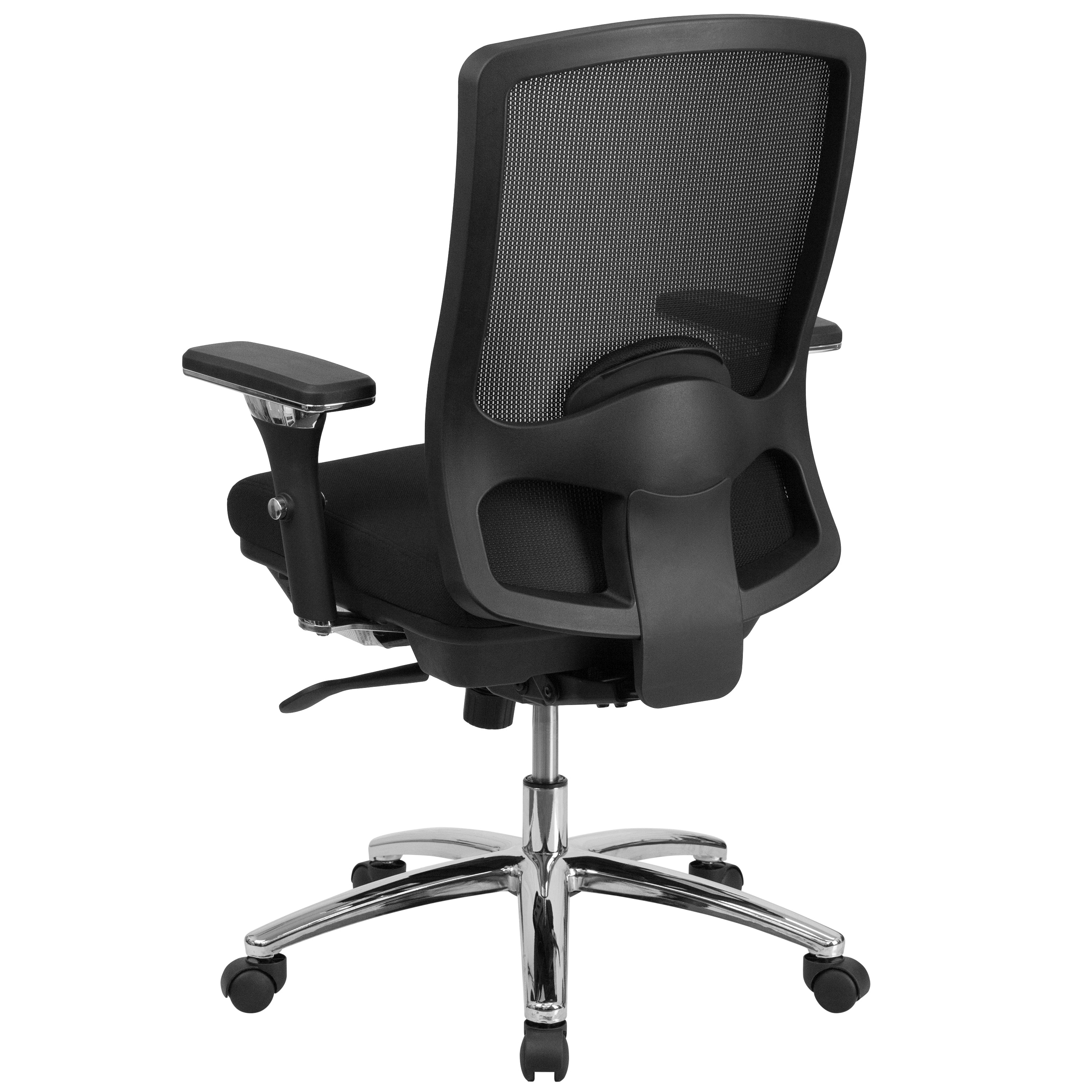 HERCULES Series 24/7 Intensive Use Big & Tall 350 lb. Rated Black Mesh Multifunction Swivel Ergonomic Office Chair
