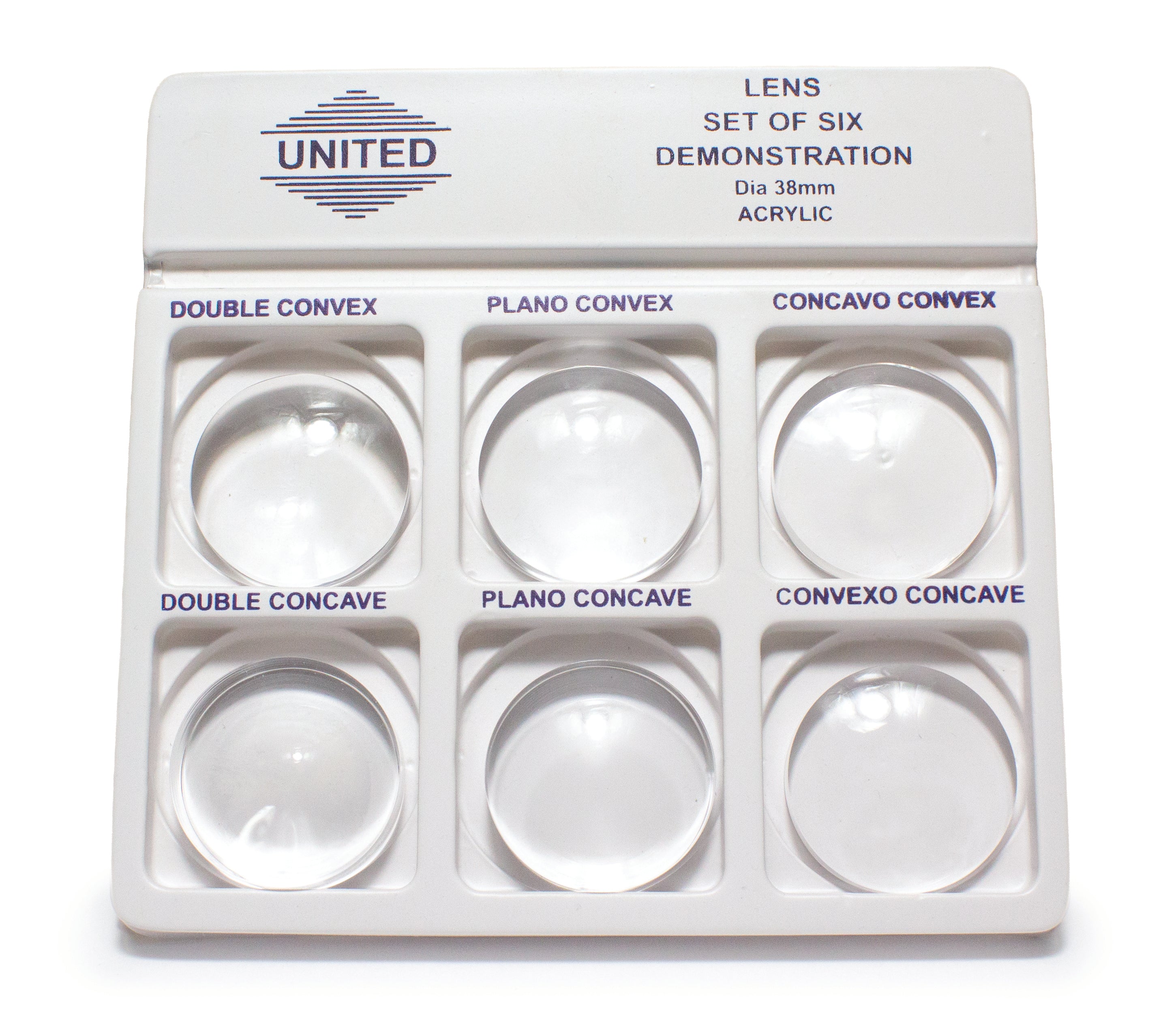 United Scientific® 38 mm Demonstration Lens Set, Acrylic