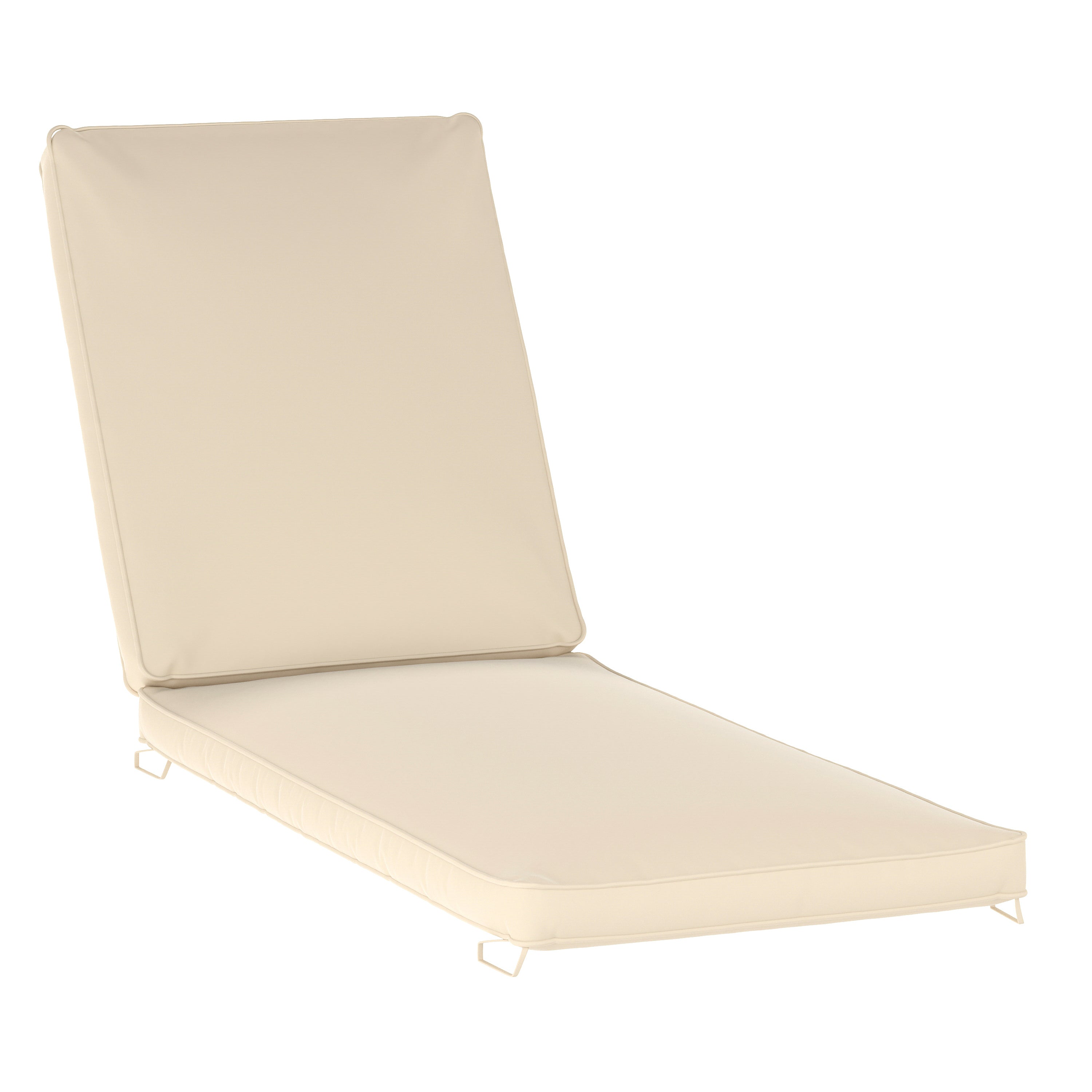 Lyra Commercial Grade Water-Resistant, 72 x 21 x 3 Inch Outdoor Chaise Lounge Patio Cushion, Beige