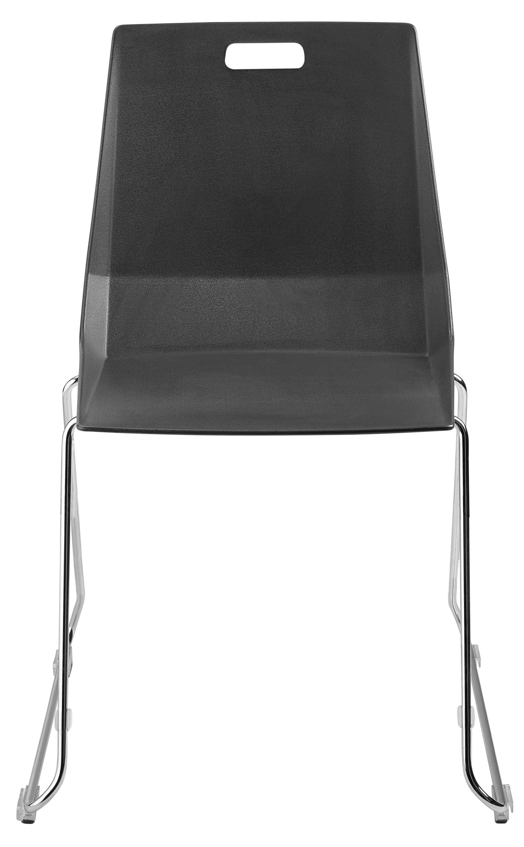 NPS® LūvraFlex Chair, Poly Back/Seat, Surface Color: Black, Frame Color: Chrome