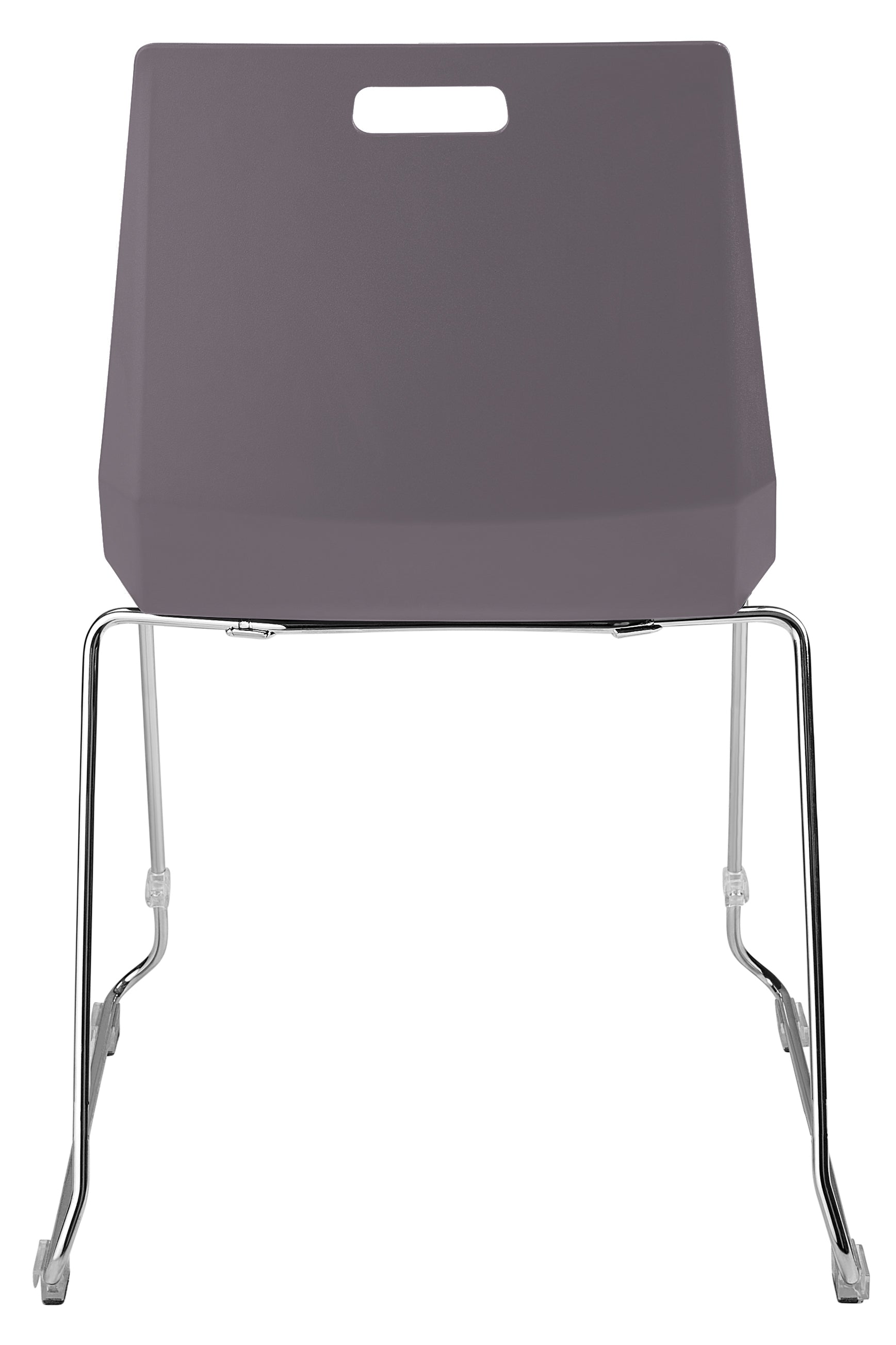NPS® LūvraFlex Chair, Poly Back/Padded Seat, Surface Color: Charcoal/Blue, Frame Color: Chrome