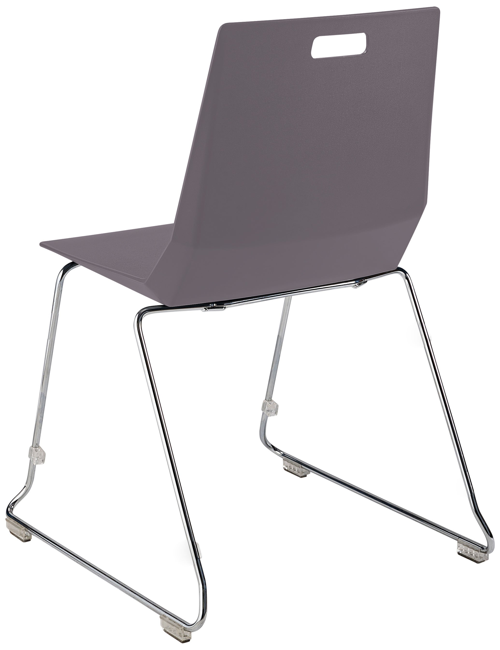 NPS® LūvraFlex Chair, Poly Back/Seat, Surface Color: Charcoal, Frame Color: Chrome