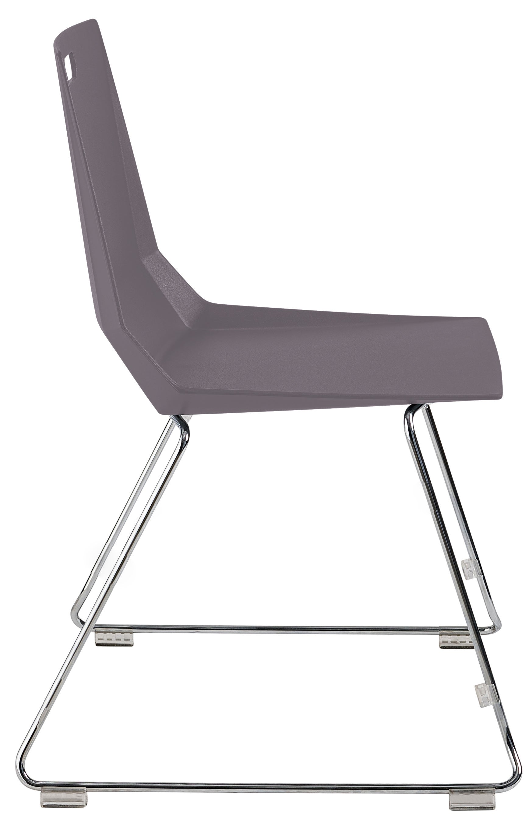 NPS® LūvraFlex Chair, Poly Back/Seat, Surface Color: Charcoal, Frame Color: Chrome
