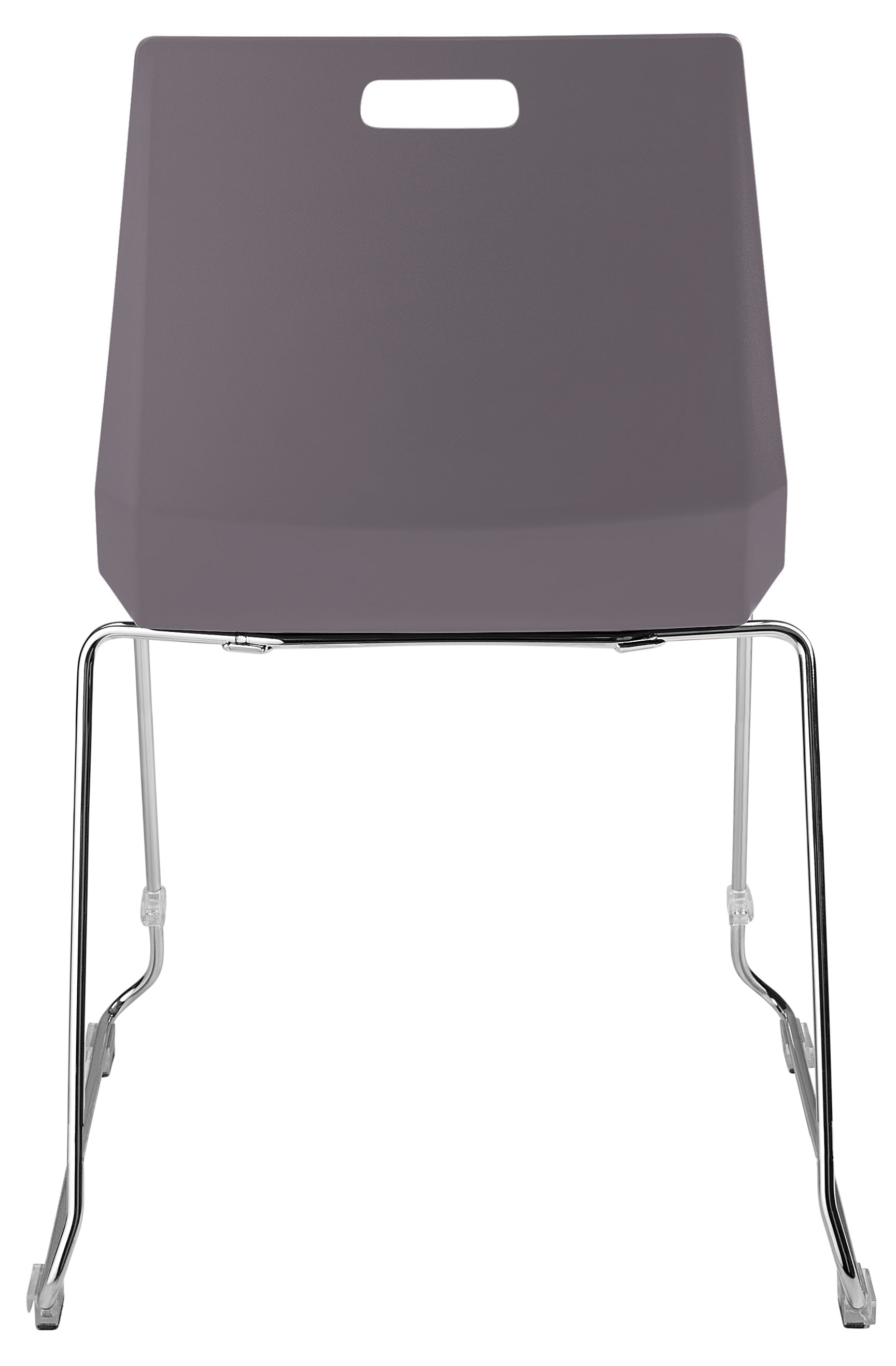 NPS® LūvraFlex Chair, Poly Back/Seat, Surface Color: Charcoal, Frame Color: Chrome