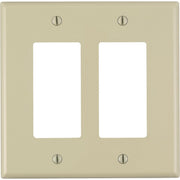 Leviton Decora 2-Gang Plastic Oversized Rocker Decorator Wall Plate, White