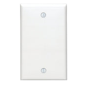 Leviton 1-Gang Standard Nylon Blank Wall Plate, White