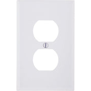 021-80503-00W Leviton Mid-Way 1-Gang Smooth Plastic Outlet Wall Plate, White