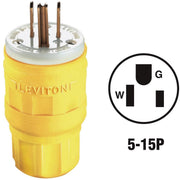 Leviton 15A 125V 3-Wire 2-Pole Wetguard Cord Plug