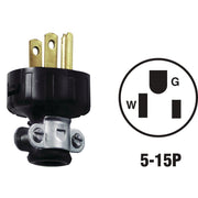 15A 125V 3-Wire 2-Pole Heavy-Duty Round Cord Plug