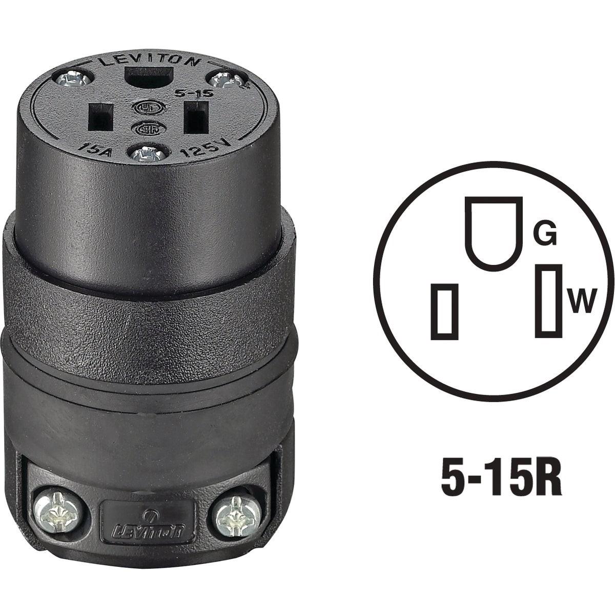 15A 125V 3-Wire 2-Pole Rough Use Cord Connector