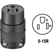 15A 125V 3-Wire 2-Pole Rough Use Cord Connector