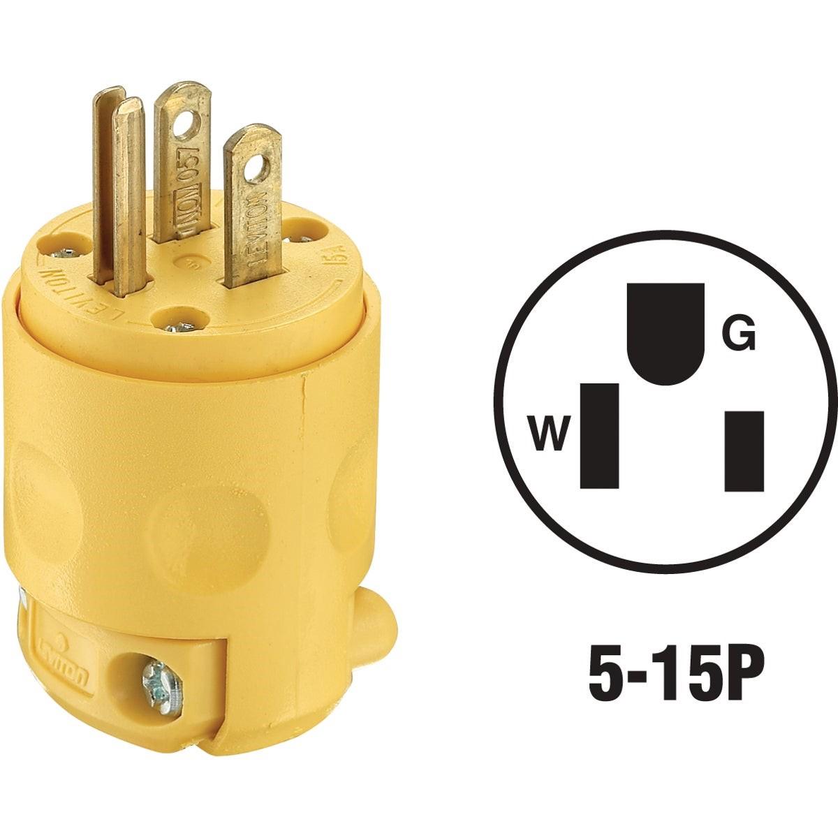 15A 125V 3-Wire 2-Pole Residential Grade Cord Plug