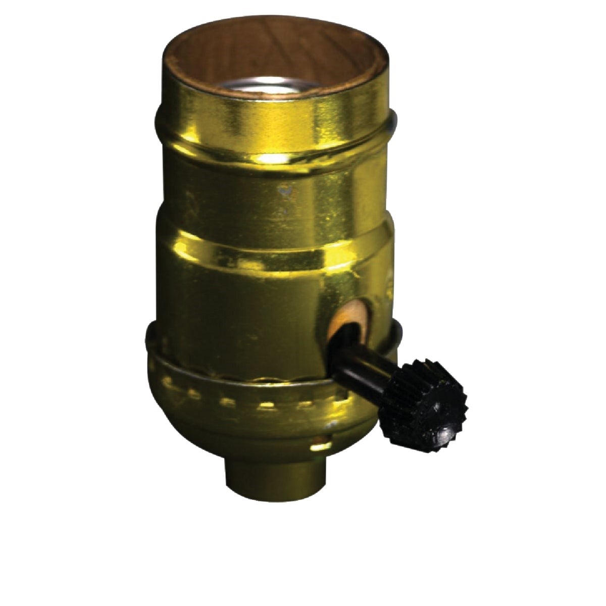 Turn-Knob Medium Base Brass Lamp Socket