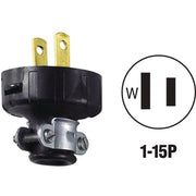 15A 125V 2-Wire 2-Pole Heavy-Duty Round Cord Plug