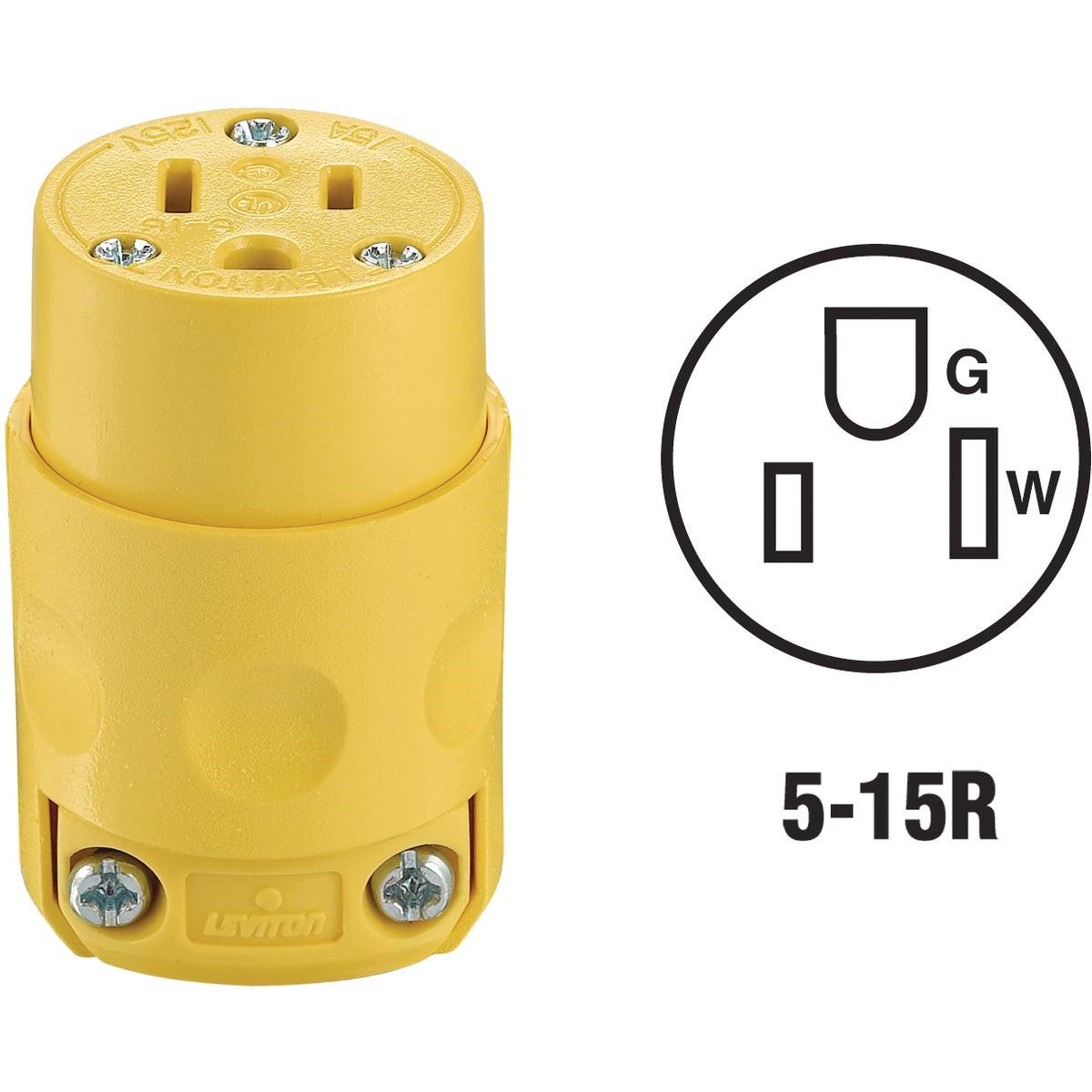 15A 125V 3-Wire 2-Pole Residential Grade Cord Connector