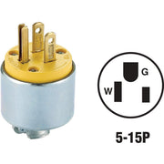 15A 125V 3-Wire 2-Pole Armored Cord Plug