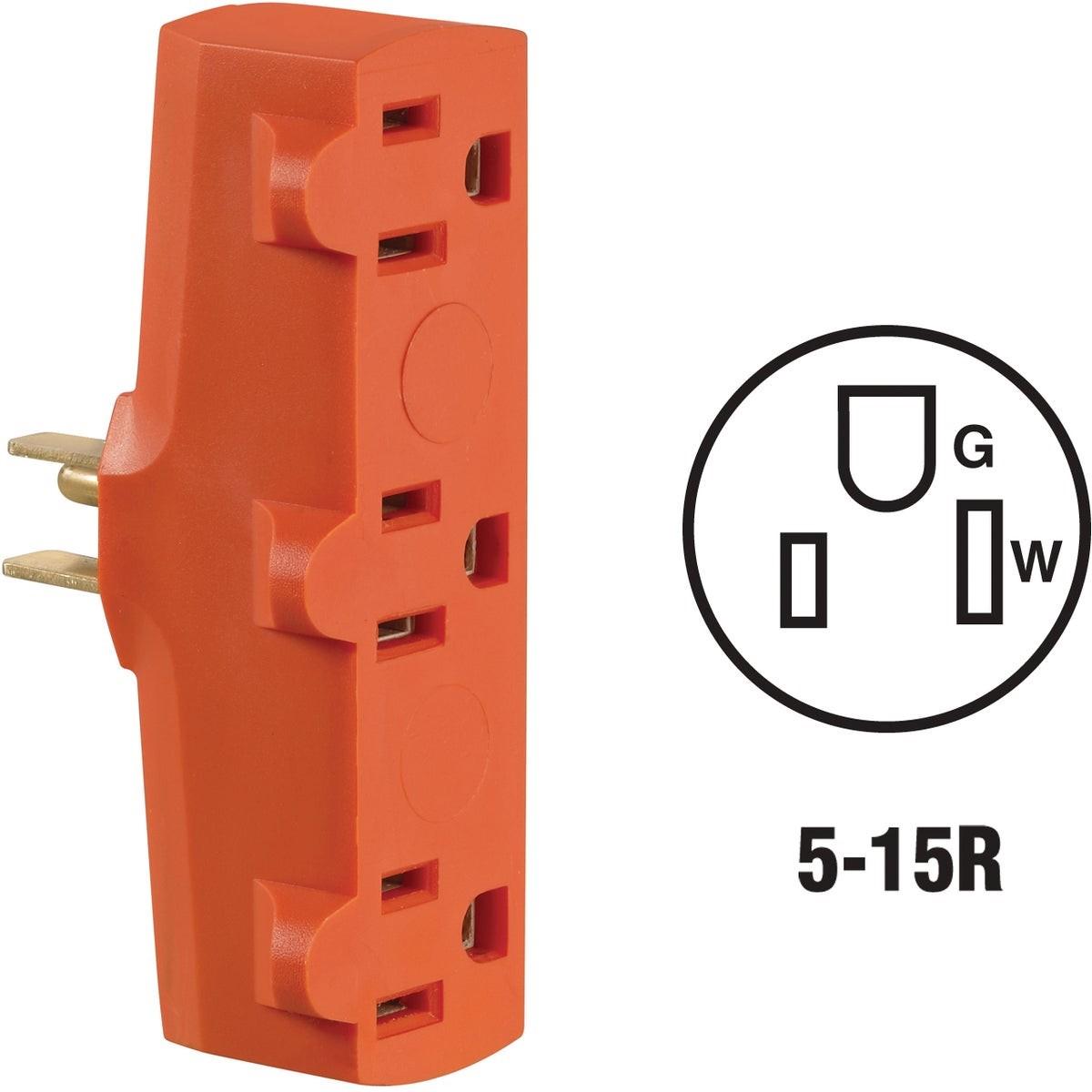 Orange 15A 3-Outlet Tap