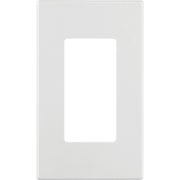 Leviton Decora Plus 1-Gang Poly Carbonate Screwless Decorator Wall Plate, White