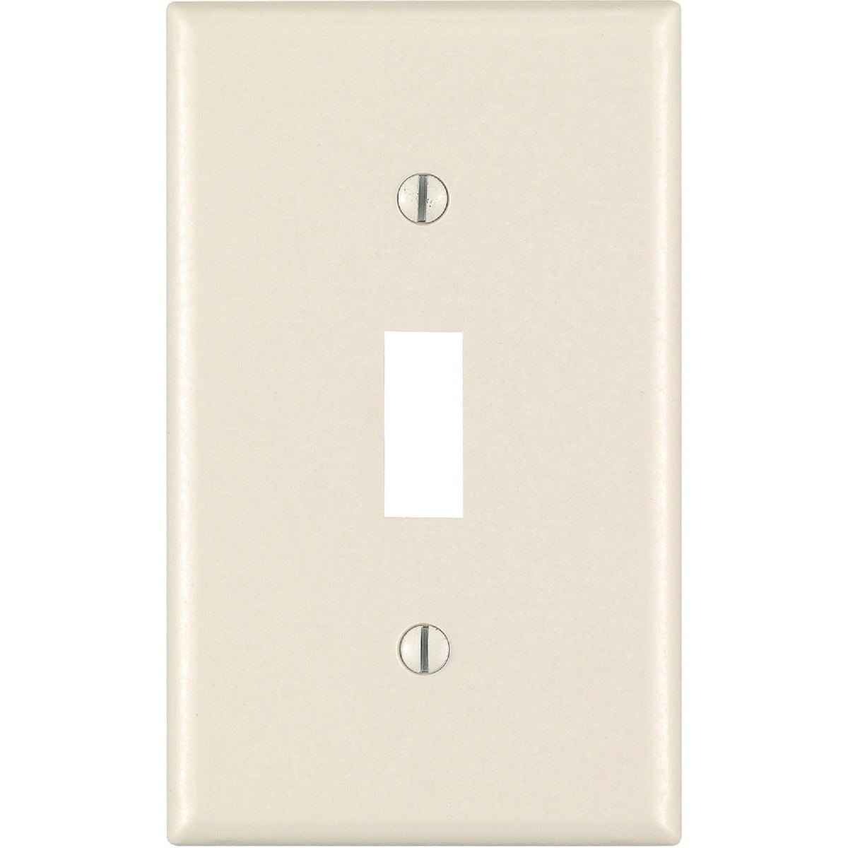 Leviton 1-Gang Plastic Toggle Switch Wall Plate, Light Almond (10-Pack)