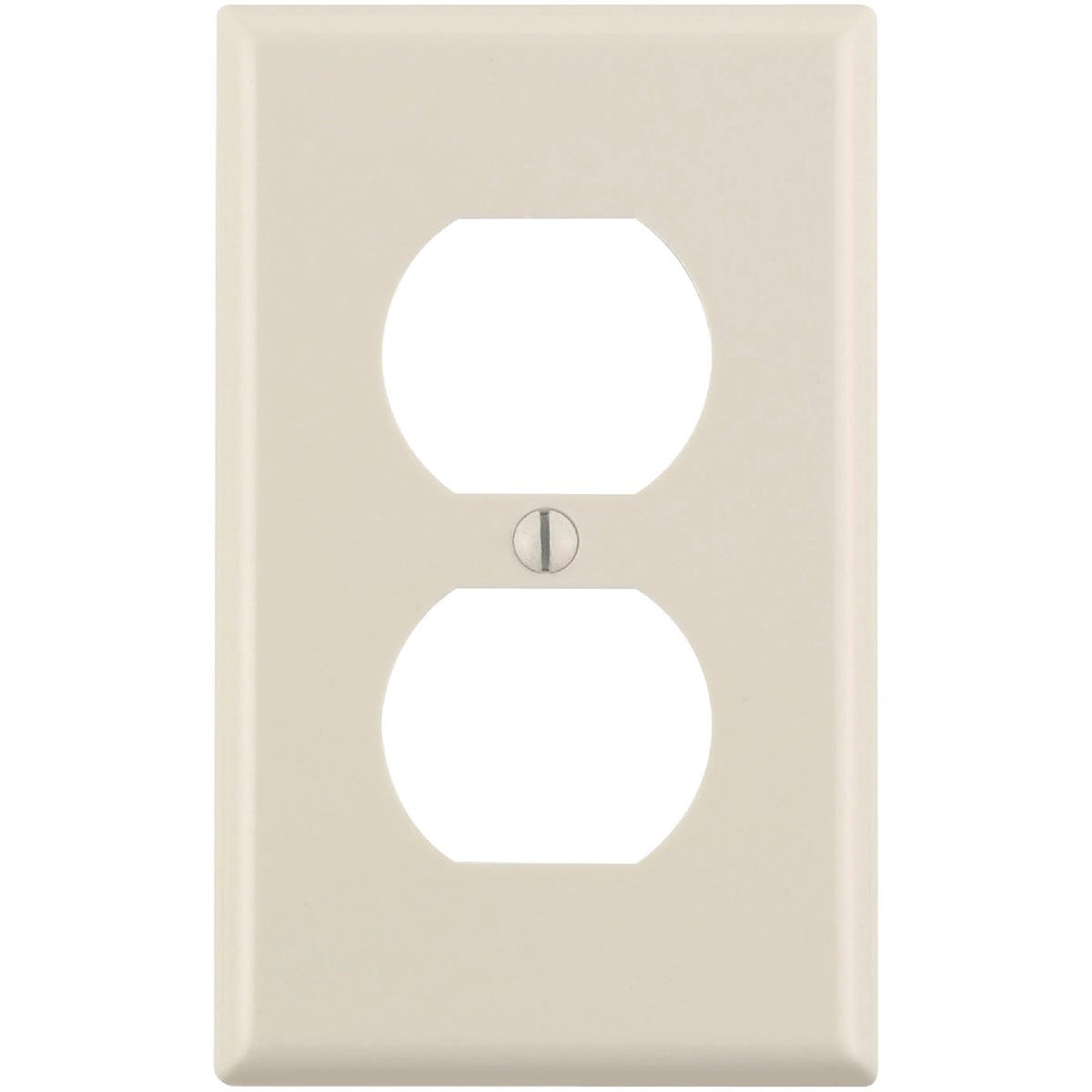 Leviton 1-Gang Smooth Plastic Outlet Wall Plate, Light Almond (10-Pack)