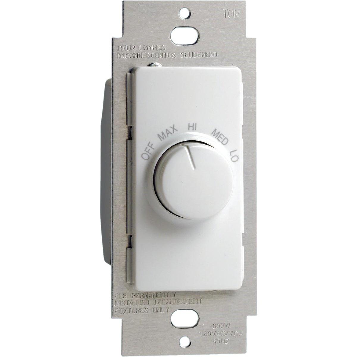Leviton White 4-Speed Single Pole Rotary On/Off Fan Control Switch