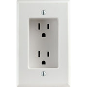 Leviton 15A White Recessed 5-15R Duplex Outlet