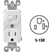 Leviton White 15A Commercial Grade Switch & Outlet