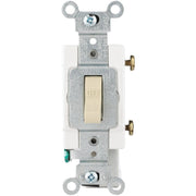 S01-CS115-2IS Leviton Commercial Grade 15 Amp Toggle Single Pole Switch, Ivory