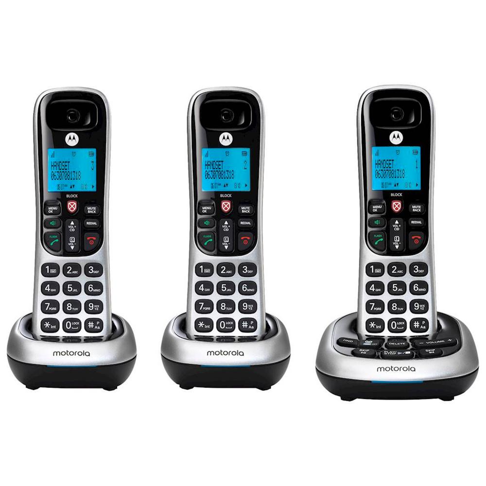Motorola Expandable Cordless Phone System with Digital Answering System - Black