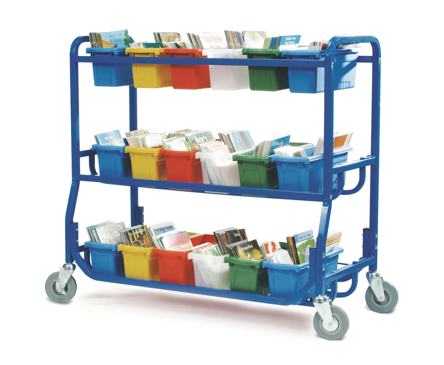 Library on Wheels™ With 18 Small Tubs