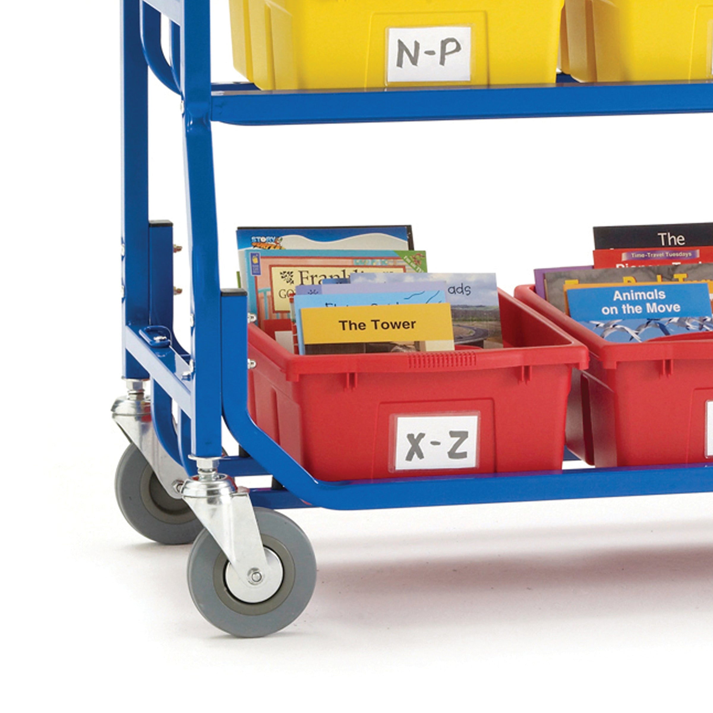 Library on Wheels with Lids