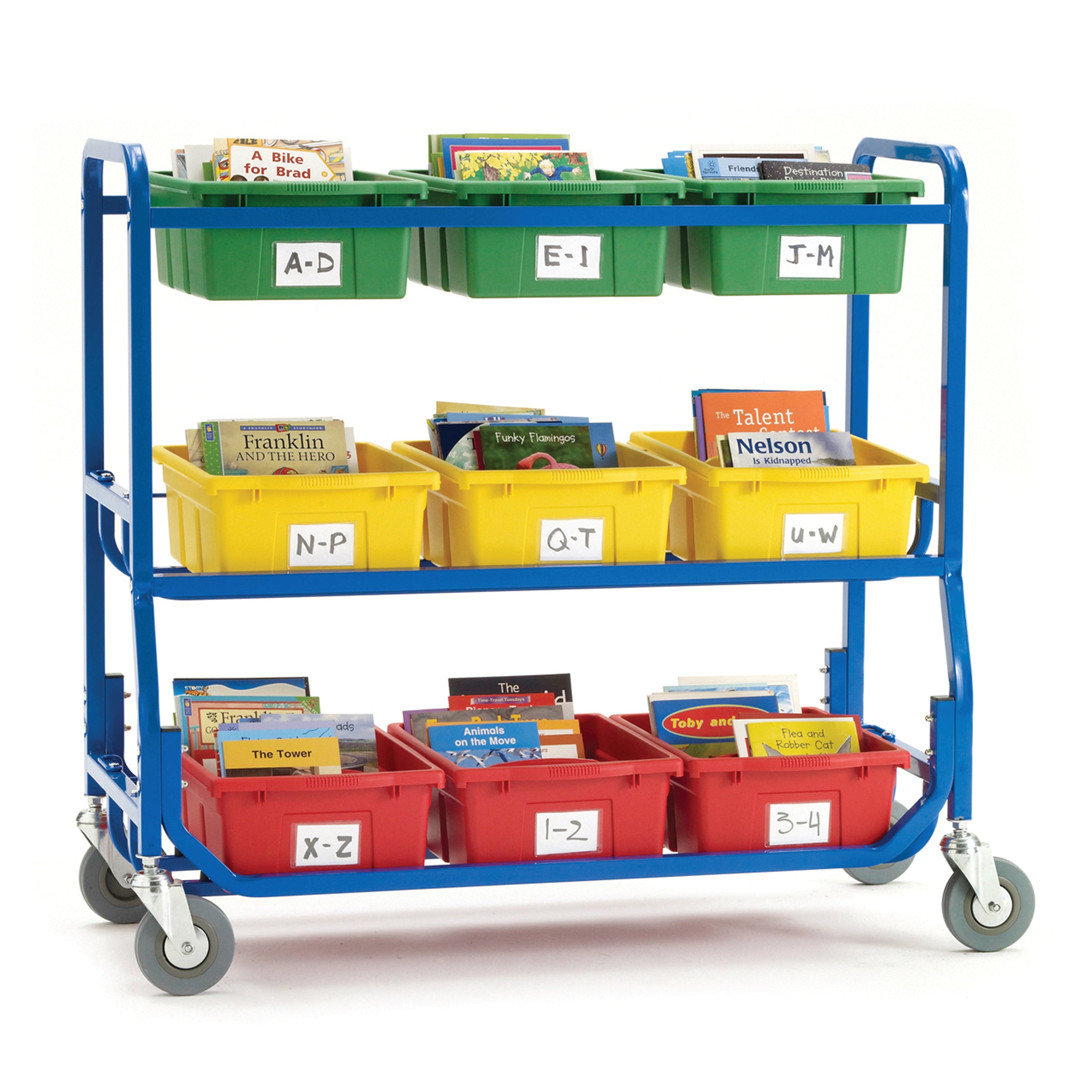 Library on Wheels with Lids