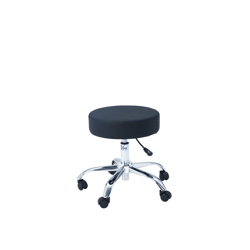 Black Adjustable Height Pneumatic Swivel Work Stool