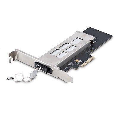 StarTech.com M.2 NVMe SSD to PCIe X4 Mobile Rack/Backplane with Removable Tray for PCI Express Expansion Slot Tool-less Installation PCIe 4.0/3.0 Hot-