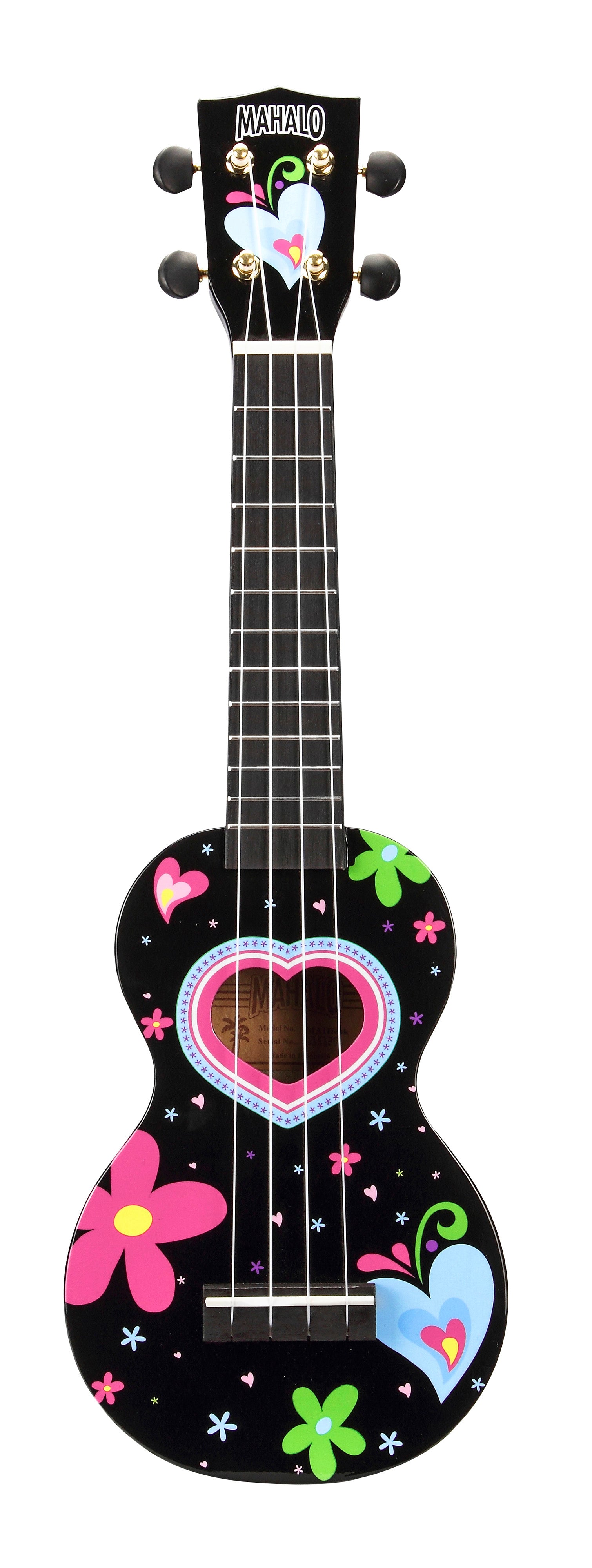 Mahalo MA1-HEBK Art Soprano Ukulele. Heart Graphic