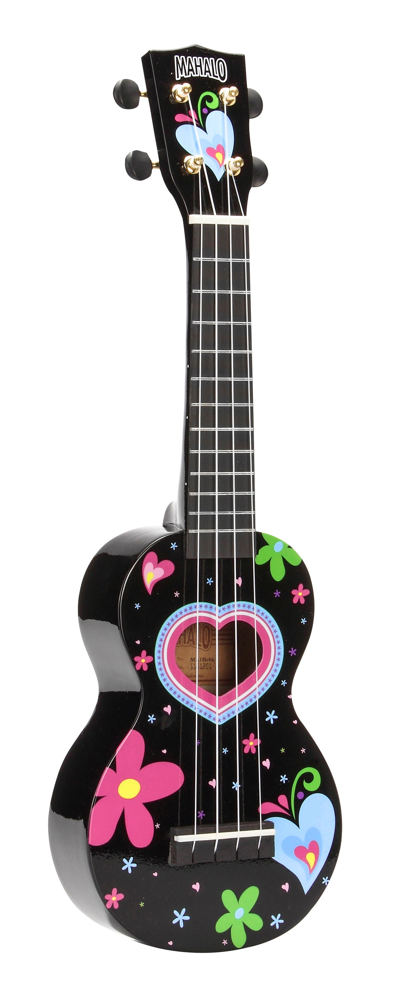 Mahalo MA1-HEBK Art Soprano Ukulele. Heart Graphic